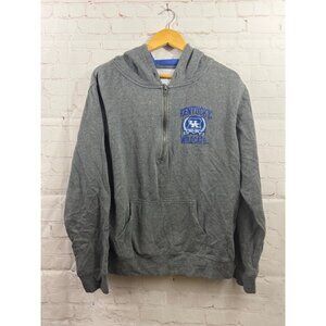 Kentucky Wildcats Hoodie Mens Size XL Gray Stadium Athletics 1/4 Zip Pullover